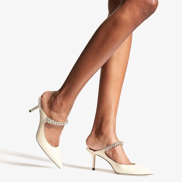 Jimmy Choo Bing 100MM Embellished Patent Leather Mules size 37 - Picture 2 of 15